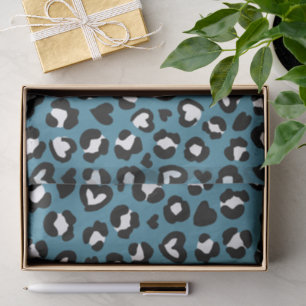 Papel De Seda Impressão Animal, Leopardo Azul, Manchas de Chita,