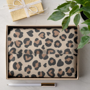 Papel De Seda Impressão Animal, Leopardo Castanho, Manchas de Ch