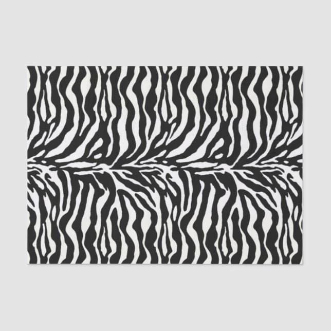 Papel De Seda Impressão animal, zebra em preto e branco (Frente )