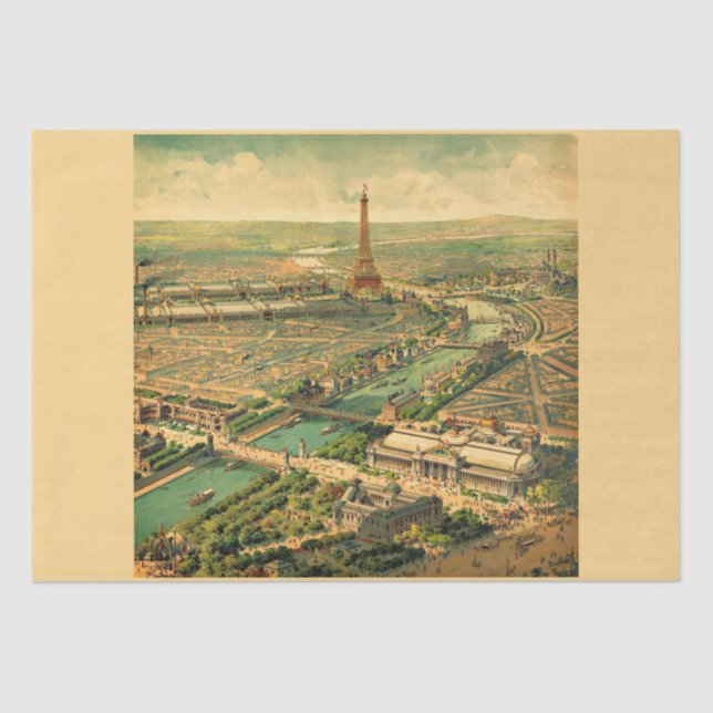 Papel De Seda Impressão Antiga Paris Antiga (Frente )