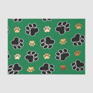 Papel De Seda Impressão canina de luxo preto e branco