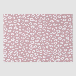 Papel De Seda Impressão cor-de-rosa e branco do leopardo