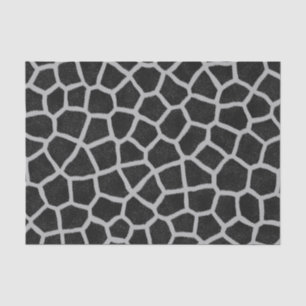 Papel De Seda Impressão da Girafa Negra e Branca