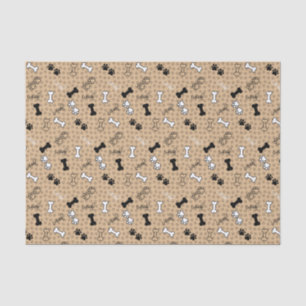 Papel De Seda Impressão da pata do tema do cão