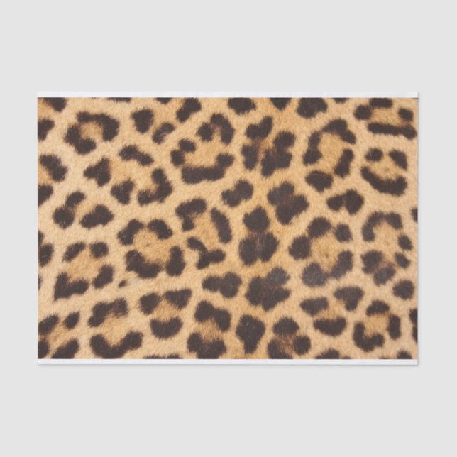 Papel De Seda Impressão da pele animal do leopardo (Frente )