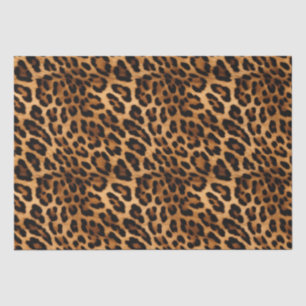 Papel De Seda Impressão de Animais Castanhos Leopardo