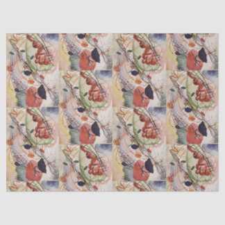 Papel De Seda Impressão de Aquarela de Wassily Kandinsky Pintura