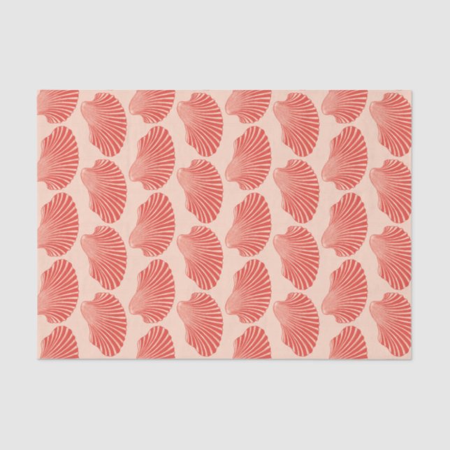 Papel De Seda Impressão de Bloco de Chapas, Coral Claro (Frente )