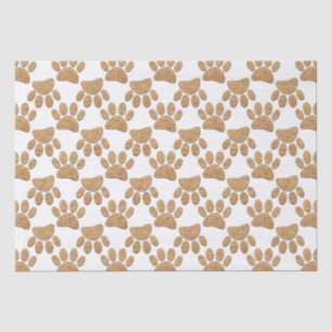 Papel De Seda Impressão de Burlap Pata de Cães