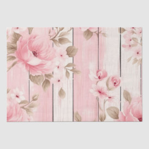 Papel De Seda Impressão de Chique de madeira rosa