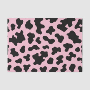 Papel De Seda Impressão de couro de vaca Black & Pink Cow