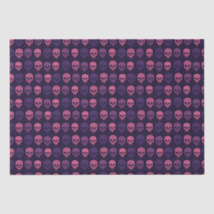Papel De Seda Impressão de crânio rosa e roxo