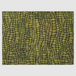 Papel De Seda Impressão de Crocodilo de Aquarela