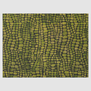 Papel De Seda Impressão de Crocodilo de Aquarela