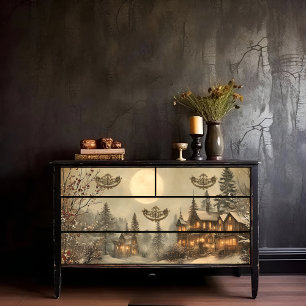 Papel De Seda Impressão de Decoupage de Paisagem Vitoriana