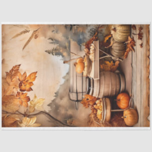 Papel De Seda Impressão de Decoupage de Pumpkin de outono de Vin