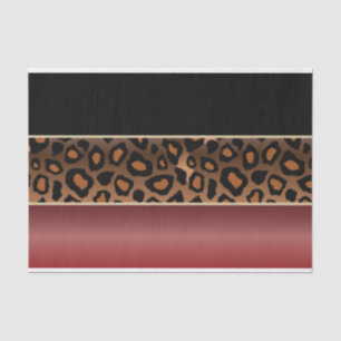 Papel De Seda Impressão de Garnet Red, Black e Jaguar