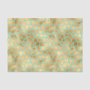 Papel De Seda impressão de girafa de ouro incrível sobre fundo