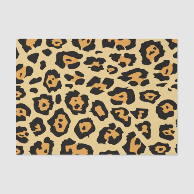 Papel De Seda Impressão de Leopardo Bonito (Frente )