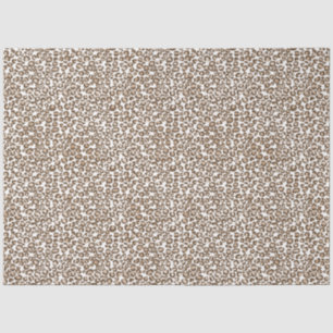 Papel De Seda Impressão de Leopardo Castanho de Chocolate
