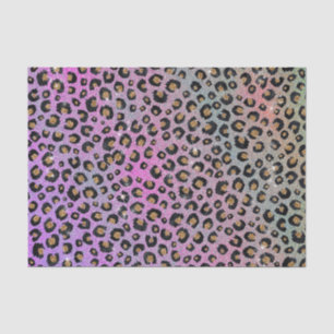 Papel De Seda Impressão de Leopardo Preto, Preto, Azul-Cor-de-R
