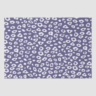 Papel De Seda Impressão de Leopardo Roxo e Branco