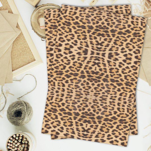 Papel De Seda impressão de leopardo safari selvagem chic feminin (trendy girly chic wild safari leopard print tissue paper)