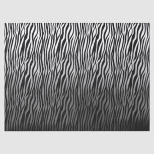 Papel De Seda Impressão de Ombro Zebra Branco Preto