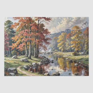 Papel De Seda Impressão de pintura de outono