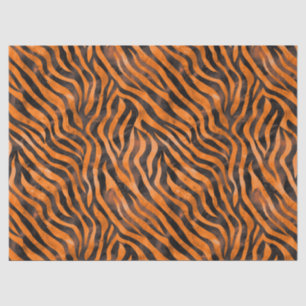 Papel De Seda Impressão de Tigre de Aquarela