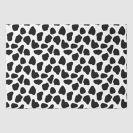 Papel De Seda Impressão De Vaca Preta E Branca