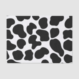 Papel De Seda Impressão de Vaca Preto e Branco Fazenda Rústica