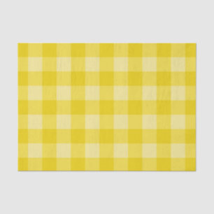 Papel De Seda Impressão de Xadrez de Tartan Amarelo-limonada
