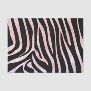 Papel De Seda Impressão de Zebra Preta e Rosa