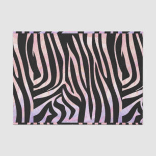 Papel De Seda Impressão de Zebra Preta e Rosa
