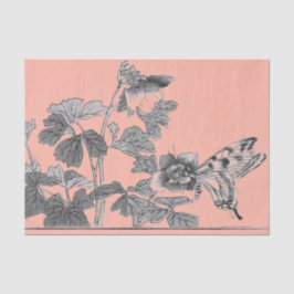 Papel De Seda IMPRESSÃO do JAPONÊS da BORBOLETA do lenço de