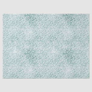 Papel De Seda Impressão do Leopardo Branco Glam Mint