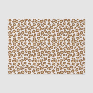 Papel De Seda Impressão do Leopardo da Neve, Beige, Tan e Cream