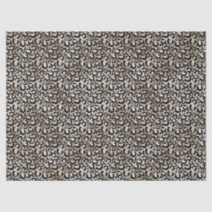 Papel De Seda Impressão do Leopardo Dourado Chic
