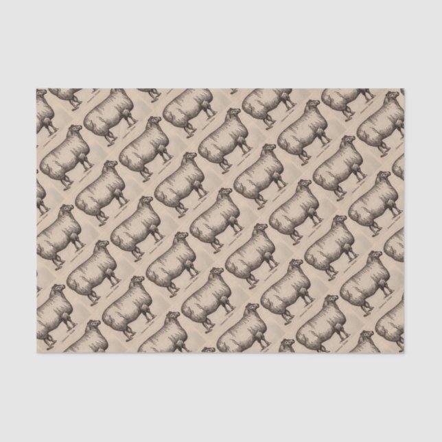 Papel De Seda impressão do século XIX (Frente )