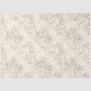 Papel De Seda Impressão Dourada do Leopardo Branco de Bronze