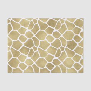 Papel De Seda Impressão Dourado do girafa