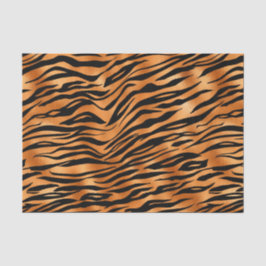 Papel De Seda Impressão Elegante De Tigre De Cobre