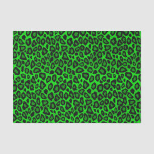 Papel De Seda Impressão em animais-leopardo-verde limão e preto