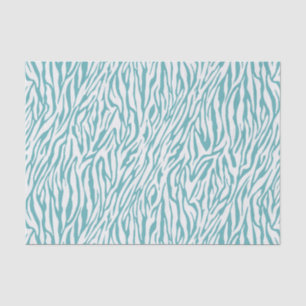 Papel De Seda Impressão em Zebra Branca Aqua