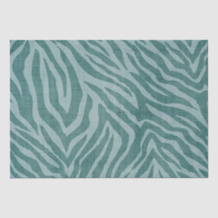 Papel De Seda Impressão em Zebra Verde Girly Teal