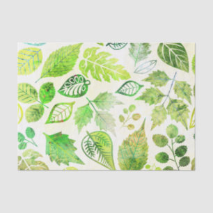 Papel De Seda Impressão fabuloso das folhas da aguarela