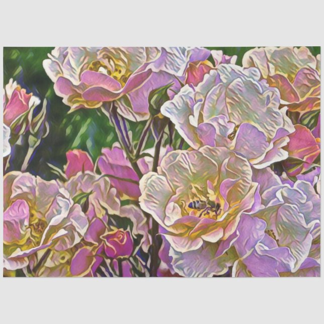 Papel De Seda impressão floral 12193 (Frente )
