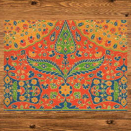 Papel De Seda Impressão Floral Persa Decorativo