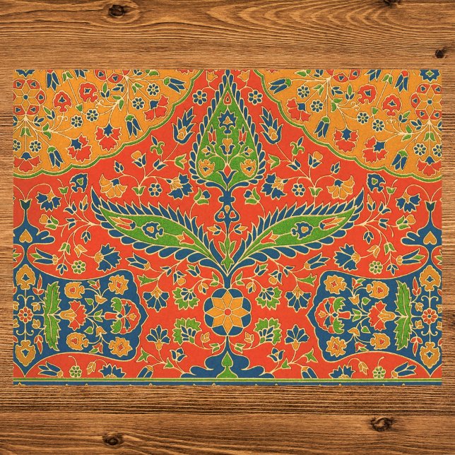 Papel De Seda Impressão Floral Persa Decorativo (Criador carregado)